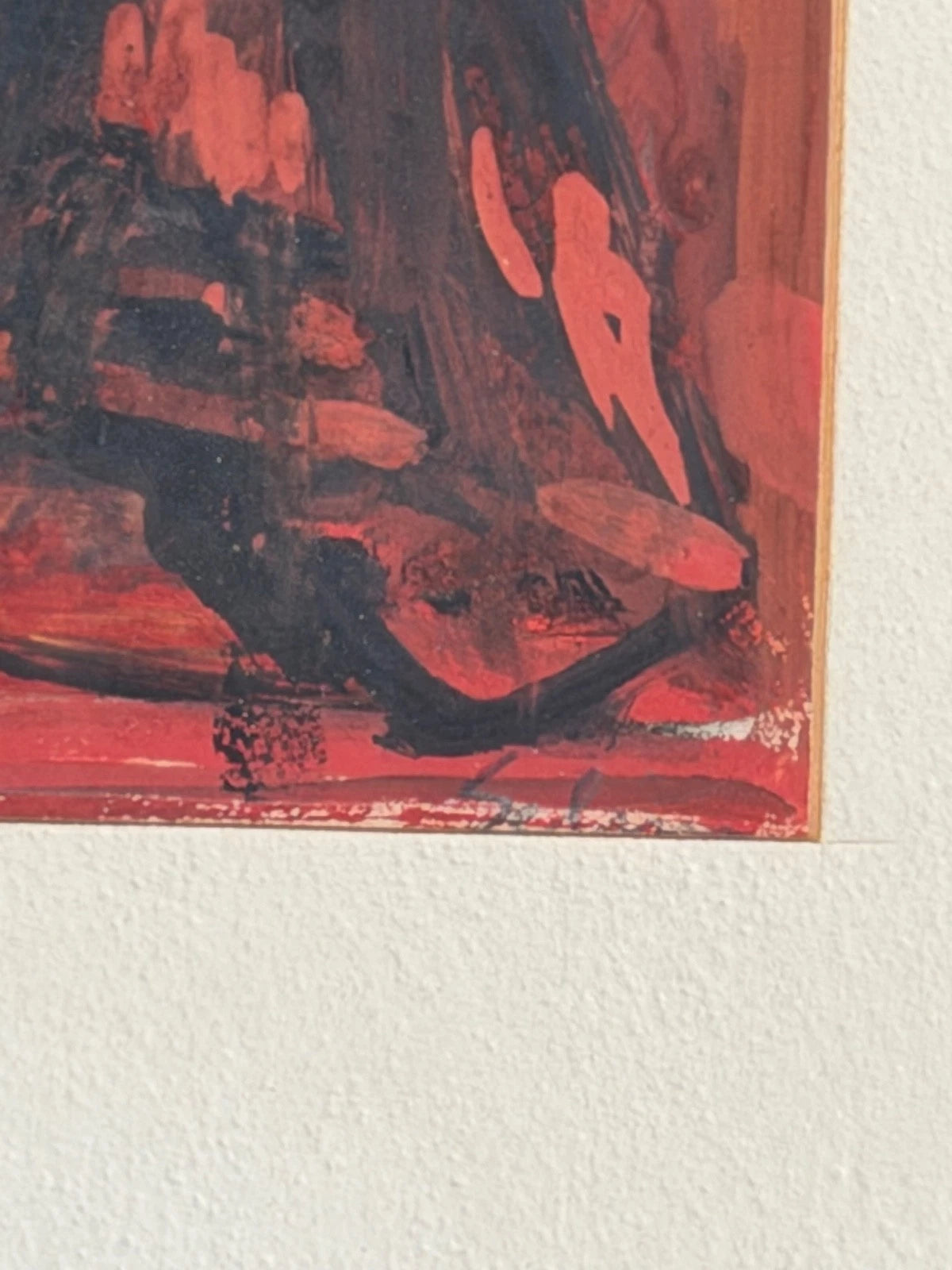 Mid Century Abstract Master painter Selim Turan original painting 1960s Oil – view 4