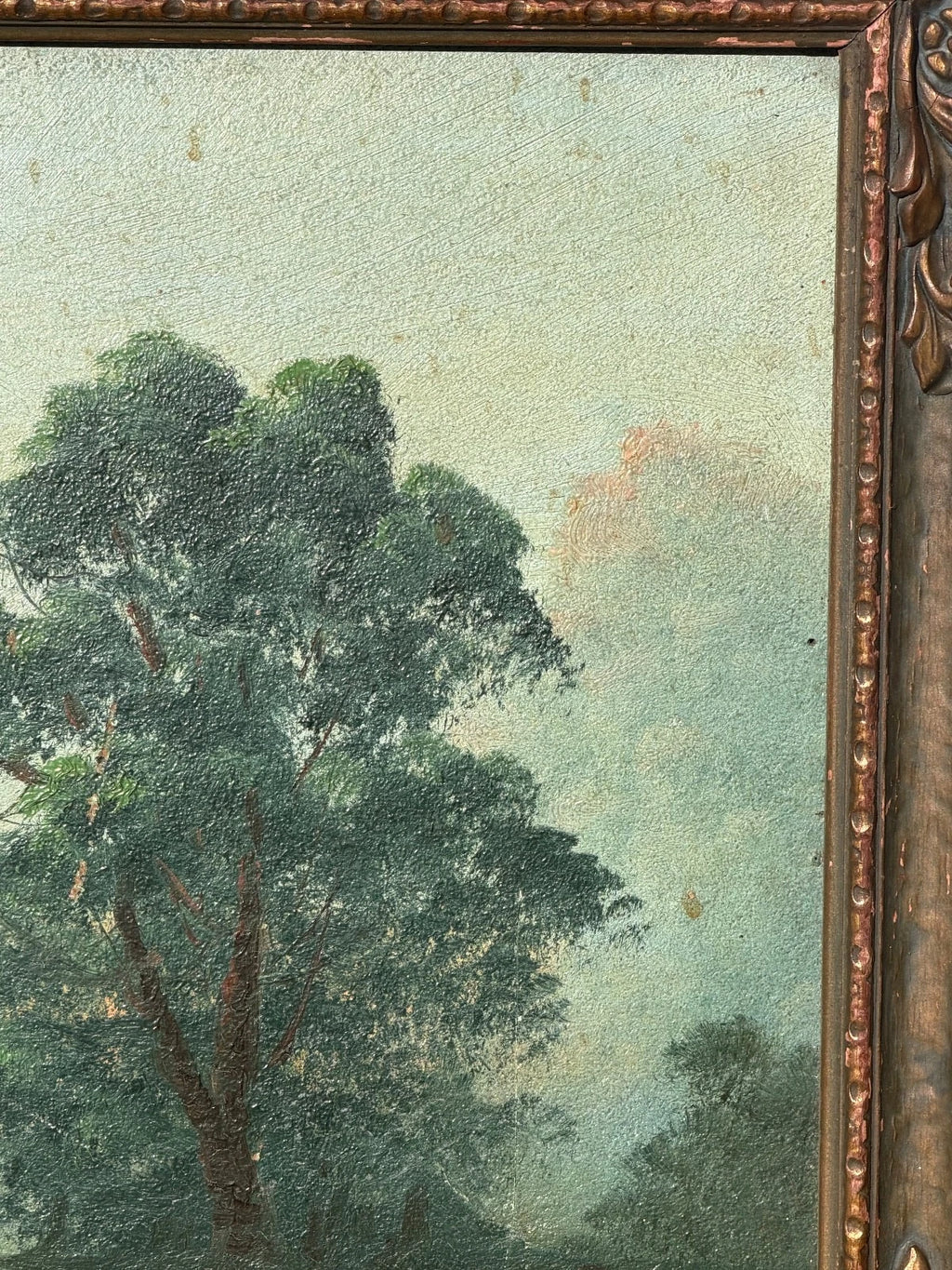 ANTIQUE CALIFORNIA POPPIES PAINTING IMPRESSIONISM EARLY 20TH CENTURY – detail view 3