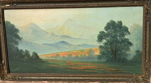 ANTIQUE CALIFORNIA POPPIES PAINTING IMPRESSIONISM EARLY 20TH CENTURY